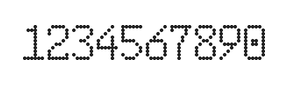 6×10数字点阵字体 ddN610AA1514