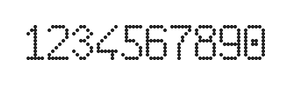 6×10数字点阵字体 ddN610AA1515