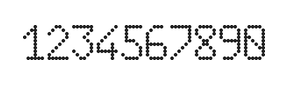 6×10数字点阵字体 ddN610AA1516