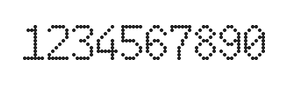 6×10数字点阵字体 ddN610AA1518