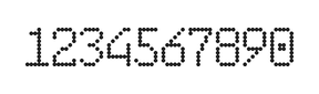 6×10数字点阵字体 ddN610AA1519