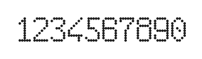 6×10数字点阵字体 ddN610AA1520