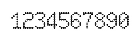 6×10数字点阵字体 ddN610AA1523