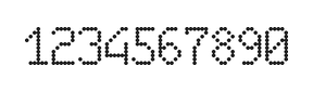 6×10数字点阵字体 ddN610AA1527