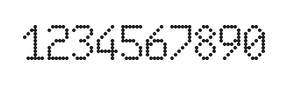 6×10数字点阵字体 ddN610AA1528