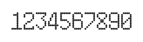 6×10数字点阵字体 ddN610AA1531
