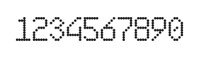 6×10数字点阵字体 ddN610AA1532