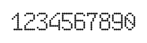 6×10数字点阵字体 ddN610AA1536