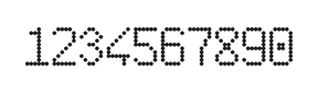 6×10数字点阵字体 ddN610AA1538