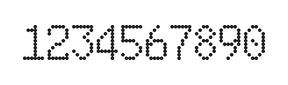 6×10数字点阵字体 ddN610AA1539