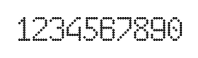 6×10数字点阵字体 ddN610AA1541