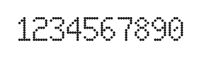 6×10数字点阵字体 ddN610AA1546
