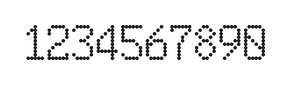 6×10数字点阵字体 ddN610AA1549