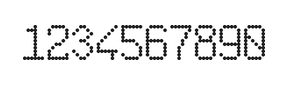 6×10数字点阵字体 ddN610AA1551