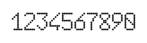 6×10数字点阵字体 ddN610AA1552