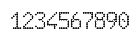 6×10数字点阵字体 ddN610AA1553