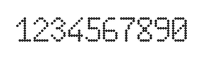 6×10数字点阵字体 ddN610AA1554