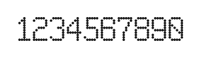 6×10数字点阵字体 ddN610AA1556