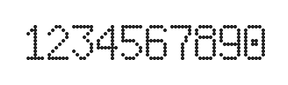 6×10数字点阵字体 ddN610AA1559