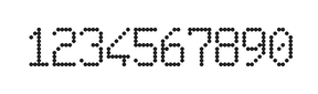 6×10数字点阵字体 ddN610AA1560