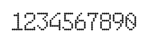 6×10数字点阵字体 ddN610AA1567
