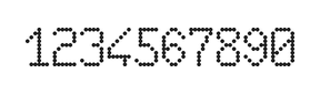 6×10数字点阵字体 ddN610AA1569