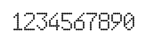 6×10数字点阵字体 ddN610AA1572