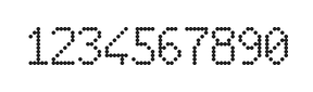 6×10数字点阵字体 ddN610AA1574