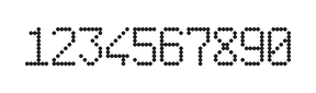 6×10数字点阵字体 ddN610AA1576