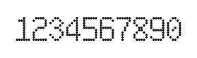 6×10数字点阵字体 ddN610AA1580