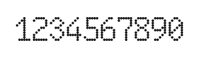 6×10数字点阵字体 ddN610AA1590