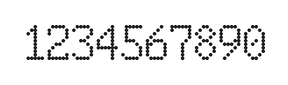 6×10数字点阵字体 ddN610AA1591