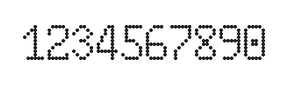 6×10数字点阵字体 ddN610AA1593