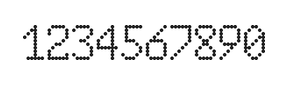 6×10数字点阵字体 ddN610AA1595