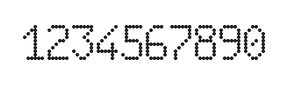6×10数字点阵字体 ddN610AA1597