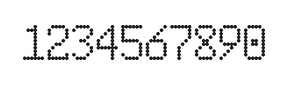 6×10数字点阵字体 ddN610AA1598