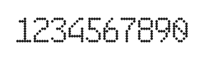 6×10数字点阵字体 ddN610AA1599