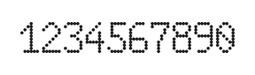 6×10数字点阵字体 ddN610AA1601