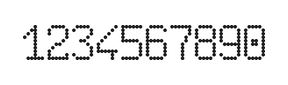 6×10数字点阵字体 ddN610AA1605