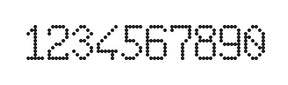 6×10数字点阵字体 ddN610AA1608
