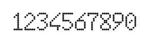 6×10数字点阵字体 ddN610AA1609