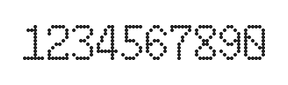 6×10数字点阵字体 ddN610AA1617