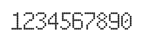 6×10数字点阵字体 ddN610AA1619