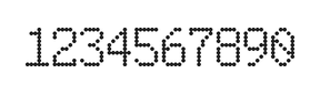 6×10数字点阵字体 ddN610AA1628