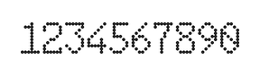 6×10数字点阵字体 ddN610AA1629