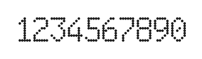 6×10数字点阵字体 ddN610AA1631