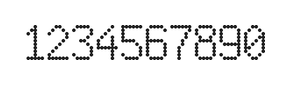 6×10数字点阵字体 ddN610AA1632