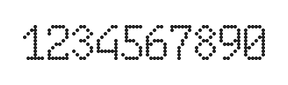 6×10数字点阵字体 ddN610AA1633