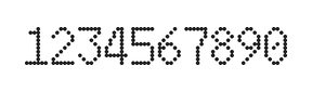 6×10数字点阵字体 ddN610AA1636