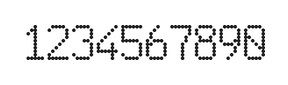 6×10数字点阵字体 ddN610AA1638
